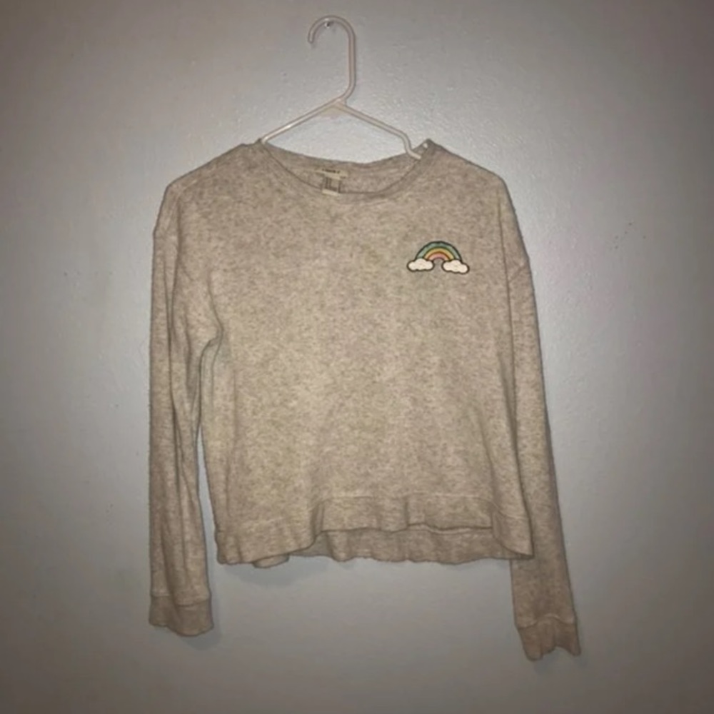 Cute rainbow patch sweater